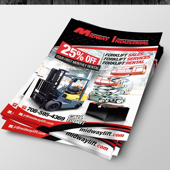 Create a sharp looking business advertising for the Chicago industrial