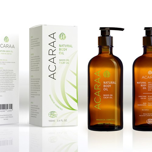 Creative Packaging Design for Natural Cosmetic Line Design by Floating Baron