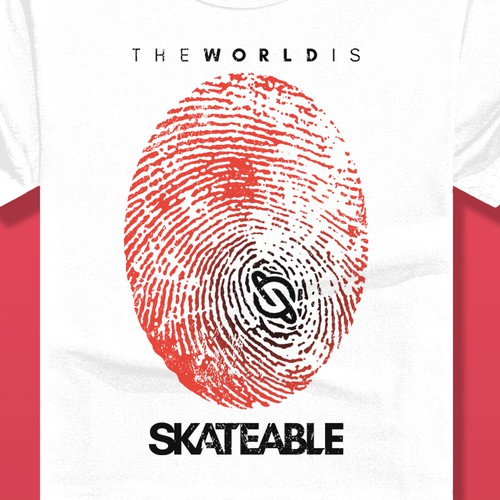 The World is Skateable ... and we need an awesome tee design Design réalisé par ScottTierneyCreative