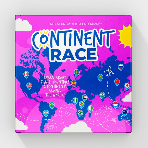 コンペ「Continent Race - Kids Game -  Learn about the World!」のデザイン by Kate Design ❤️さん 