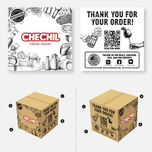 Designs | Chechil Cheese Snacks Shipping Box | Product packaging contest