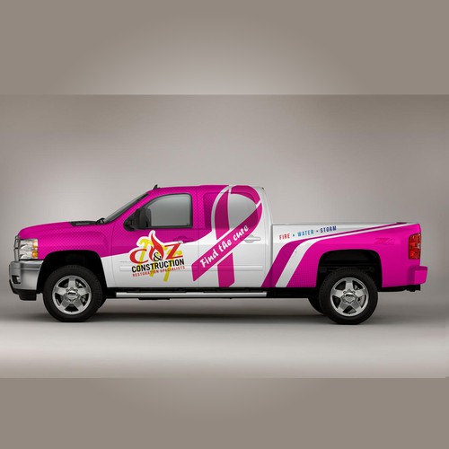 Breast Cancer Awarness Truck! Design by ArcDesignz