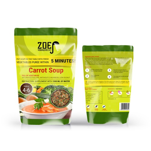 Modern / trendy soup packaging! Design by idea@Dotcom