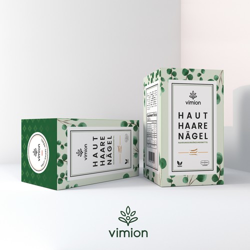 Packaging design for a German brand of high-quality food supplements Design by Francesca Macri