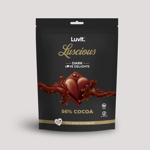 Design a standout label for a Premium Chocolate Homepack Design by Design Studio72