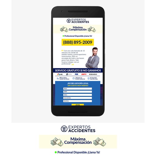 Landing page design contest entry by Bigonedesigns