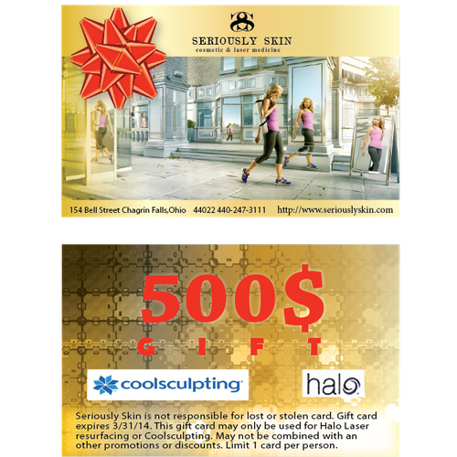 Holiday gift card design for a Cosmetic Medicine practice Design by bjanka175