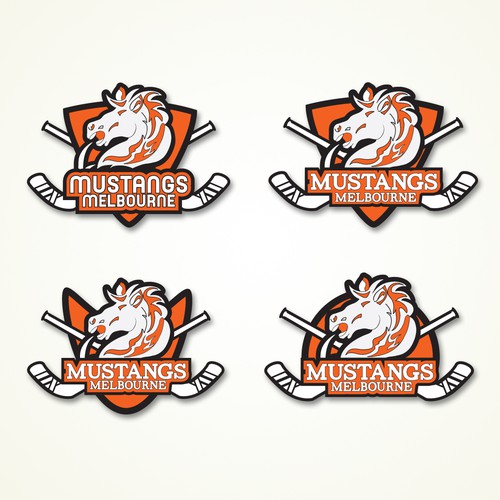 logo for Melbourne Mustangs Ice Hockey Club Logo design contest