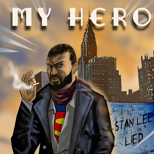 Create a Superhero graphic novel cover for a dramatic novel Design réalisé par Sidao