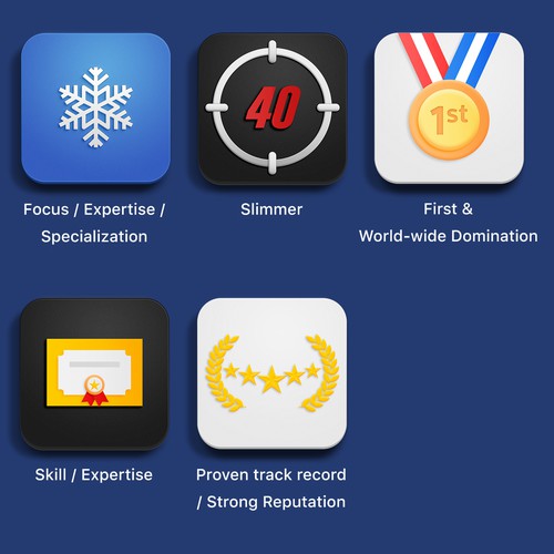 Design 10-13 icons to represent the TOP reasons to trust DR. FREEZE Design von Zennn