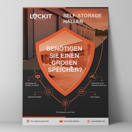 Gestalte ein Flyer Design für Selfstorage Hallen Design by a y a n