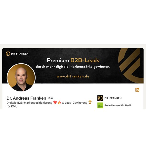 LinkedIn Header Image | B2B digital brand positioning and lead generation consultant Design by Anturium