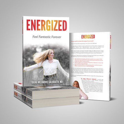 Design a New York Times Bestseller E-book and book cover for my book: Energized デザイン by Retina99