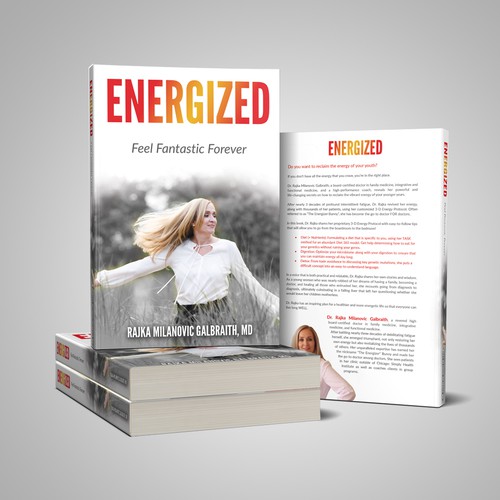 Design a New York Times Bestseller E-book and book cover for my book: Energized Design by Retina99
