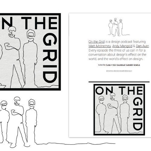 Create cover artwork for On the Grid, a podcast about design デザイン by Design Kazoo