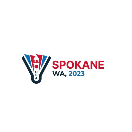 Simple but Creative World Championships Badminton Logo in Spokane Design by Rekker