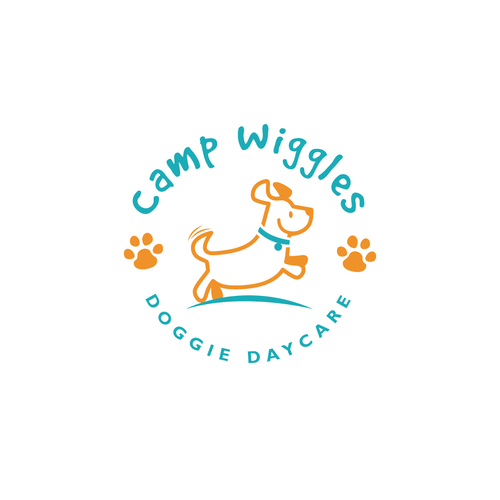 Playful and catchy dog daycare logo for Camp Wiggles! | Logo design contest