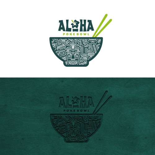 Design Create a young and trendy logo for a "Poke Bowl" restaurant in Hawaiian style por mervelcin