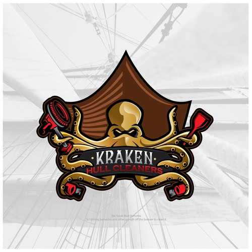 Kraken Hull Cleaners, Looking for Pirate artists to make us a logo. Réalisé par marbona