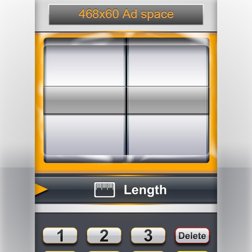 Convert Units - iPad app - Design 1 screen UI buttons デザイン by JEMatias77