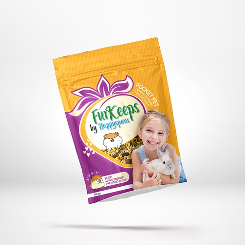 Create a fun Pocket Pet supplement label evoking a desire to maximize their lifespan. Design by Muhammad Abubaker