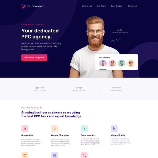 Design by Janneke titled "Design for PPC services Agency"