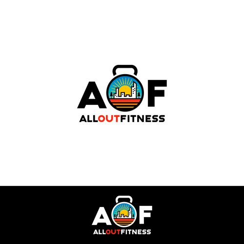Modern logo for fitness app that liberates users and trainers from gyms. Sunshine + fresh air = woo! Design by aeropop