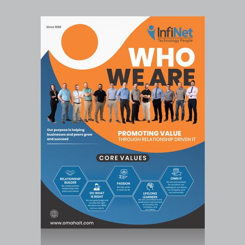 Tech Company "About Us" Flyer Design by Dzine Solution