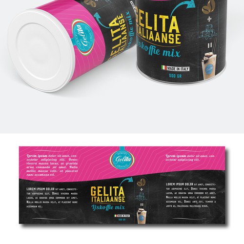 Italian Ice Coffee mix @ home  Label Design by F. George