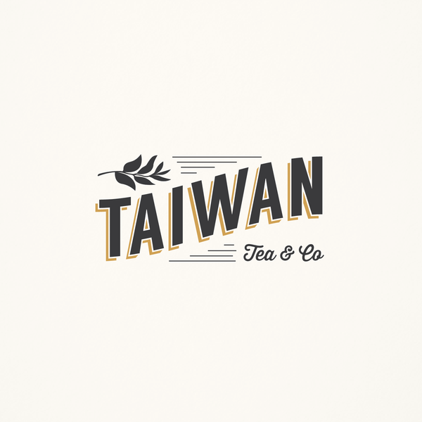 Trendy tea company logo