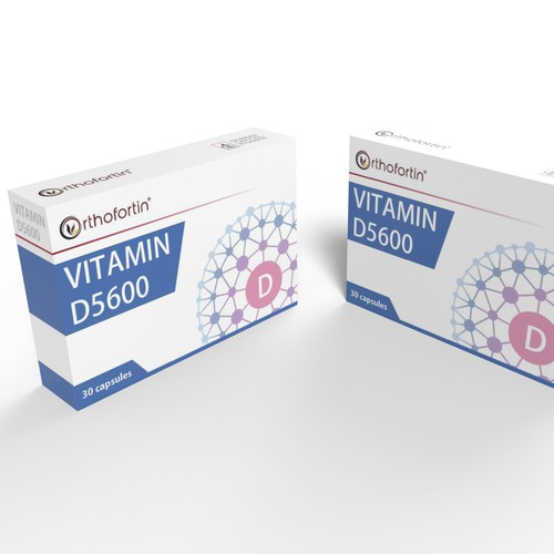 Box for Nutritional Supplement with Vitamin D Design by MZ.Studio