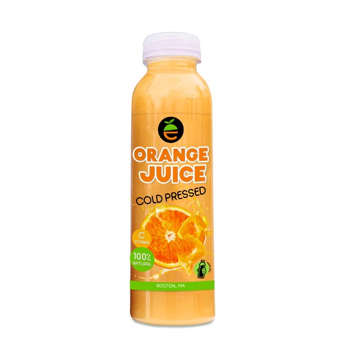 Easy Orange Juice Bottle.. Full Wrap! Design by Radmilica