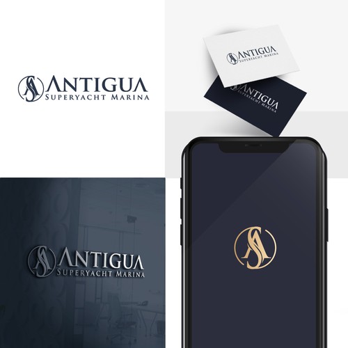 Logo for Antigua Superyacht Marina Design by JosH.Creative™