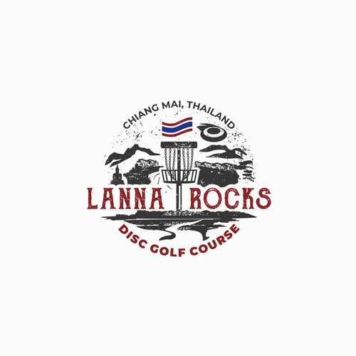 Logo Design for the gorgeous - Lanna Rocks Disc Golf Course - in Chiang Mai Thailand Design by pecellele pencil