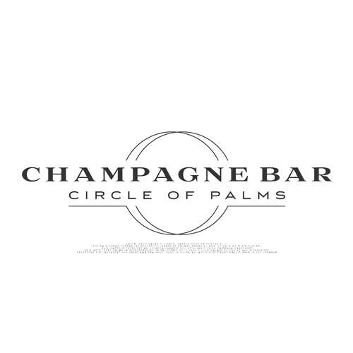 Luxury and modern Champagne Bar logo Design by POZIL