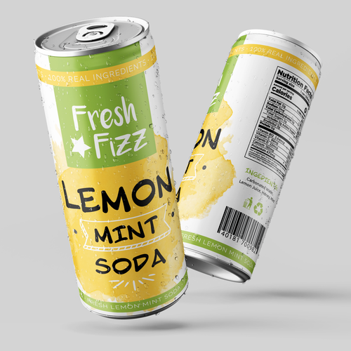 Fresh Fizz Soda Label Design by The ARTelier