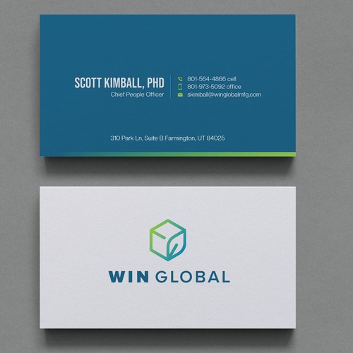 WIN Global Business Card Design Diseño de Xclusive16