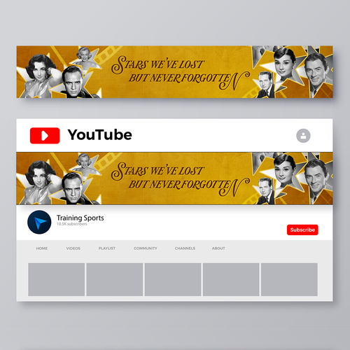 YouTube Banner Celebrity Design Design by Khowla_Art