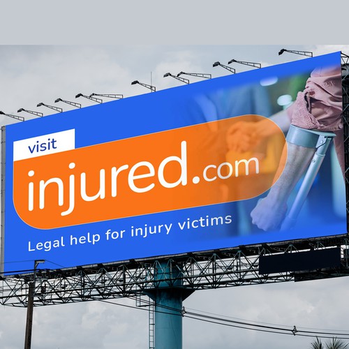 Injured.com Billboard Poster Design Design by Kosmos Creatives