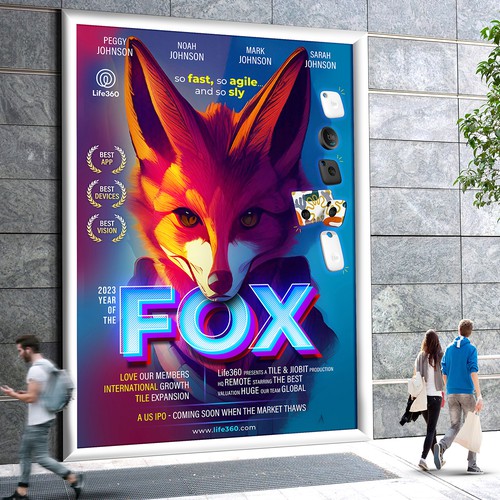 Life360 2023 Year of the Fox Poster Design by creati>e.SB