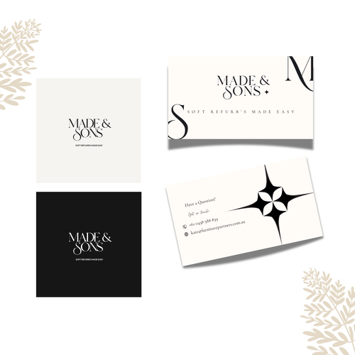 Design di Luxury Meets Ease: Logo & Card Design for Made & Sons di Khushbu_Gohil