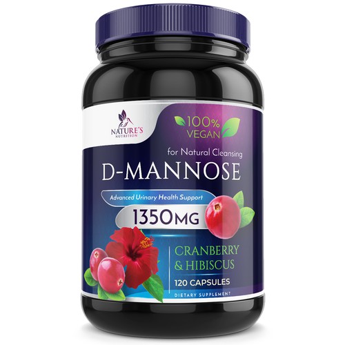 Colorful D-Mannose Design Needed for Nature's Nutrition Design von Wfemme