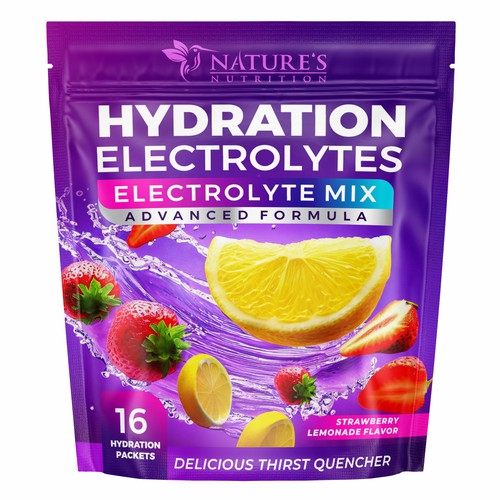 Refreshing Hydration Electrolytes Design Needed for Nature's Nutrition Design by GenScythe