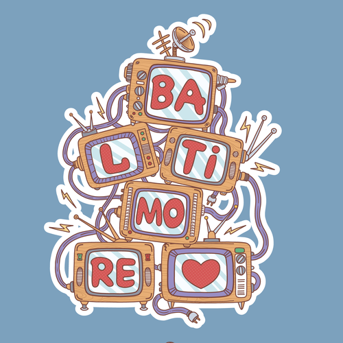 Baltimore Stickers! Design by Eliza Osmo