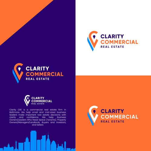 Logo + Brand Guide for Clarity Commercial Real Estate Design by Dadisigner
