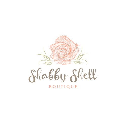 Create a simplistic shabby chic logo design for shabby shell