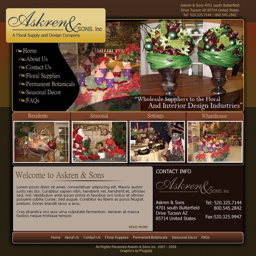 Web page design contest entry by plugzzzz