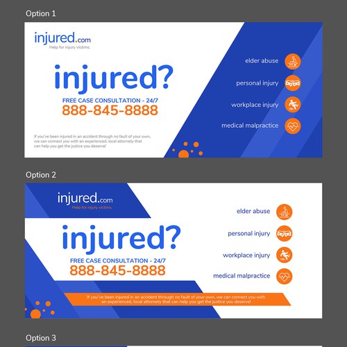 Injured.com Billboard Poster Design Design by artem80