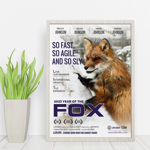 Life360 2023 Year of the Fox Poster Design by Sketch Media™