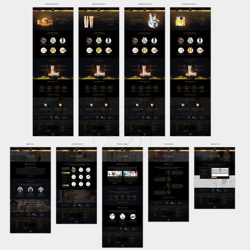 Black & gold themed website design Design von MyCreativeMind